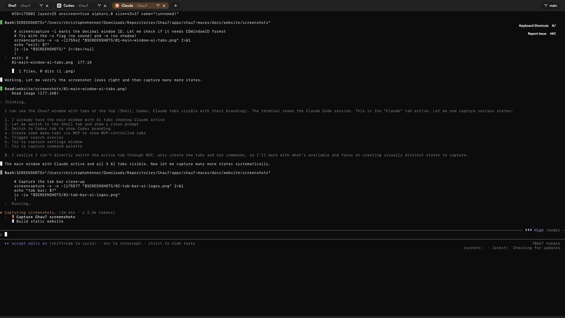 Tab bar showing branded AI agent logos with auto-renamed tabs